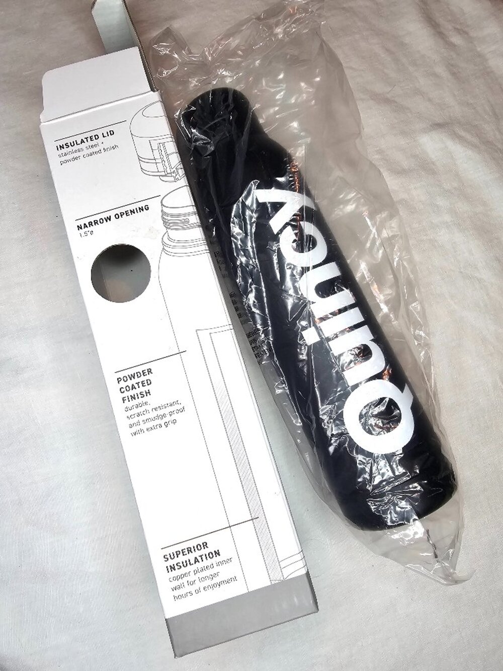 NIB H2GO Silo 16.9 oz Insulated Stainless Steel Water Bottle 500ml Matte Black